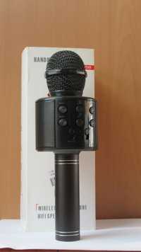 Handheld KTV WS-858 Wireless Microphone HIFI Speaker - Черен