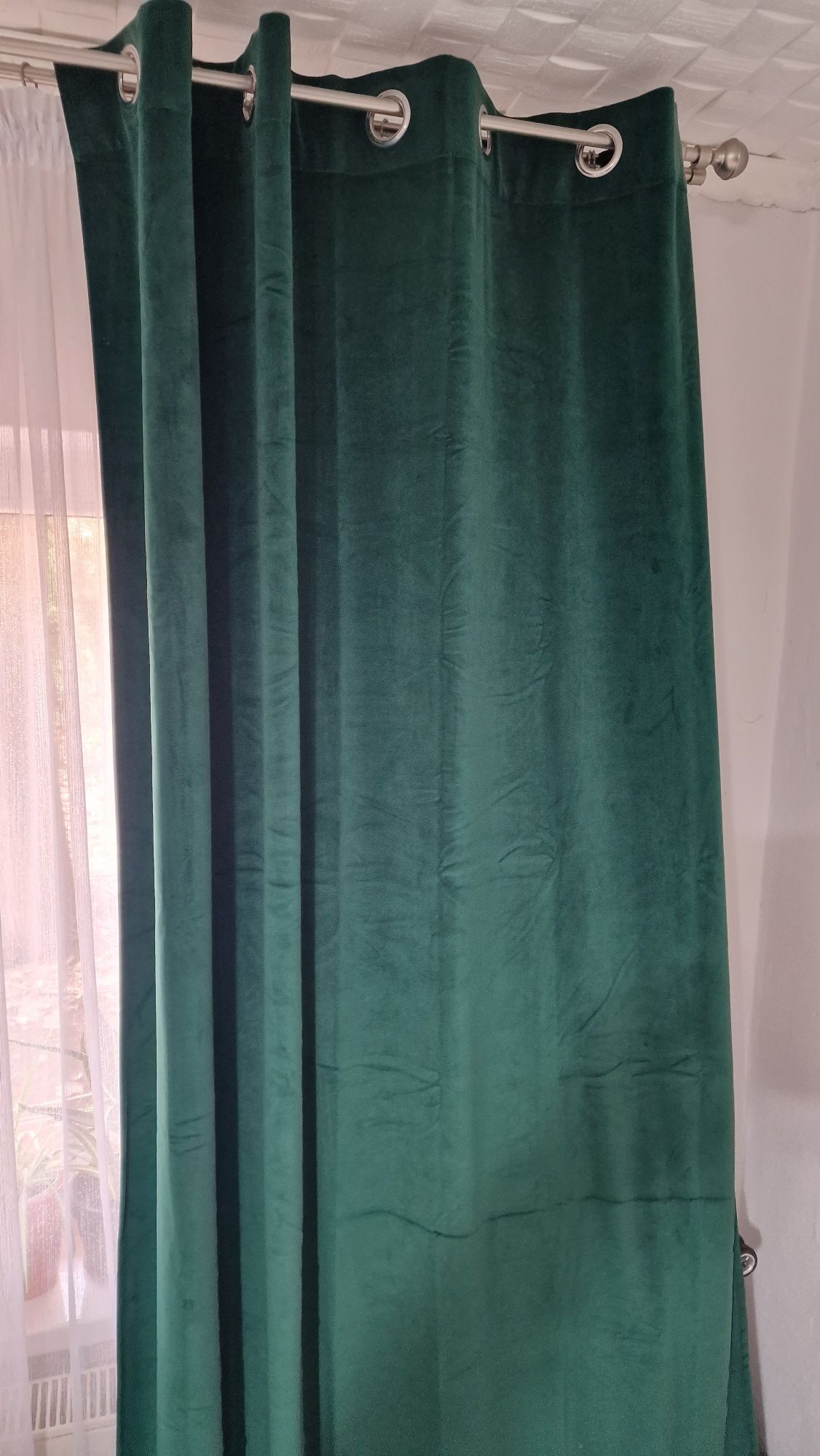 Set Draperi catifea verde smerald Tony 140×280cm.!