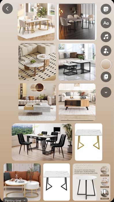 Masa  moderna masuta Cafea