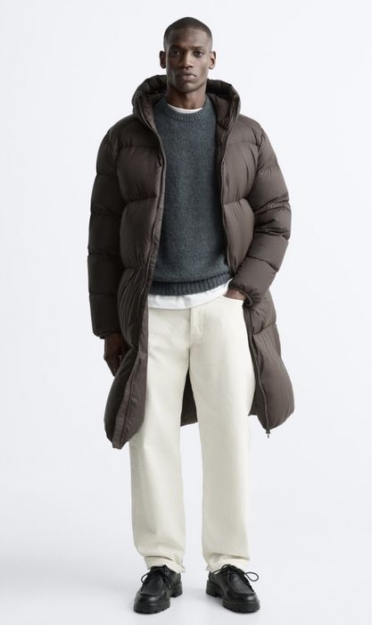 Пуховик Zara Origins Натуральный Пух и Перо! Water Repellent.