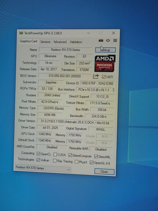 Radeon Rx 570 4gb