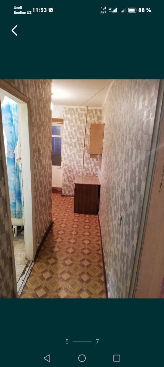 Сдаётся 1 комнатная квартира около Рисового базара