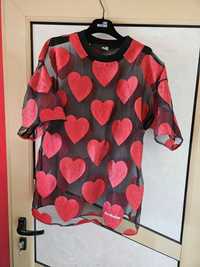 Ефирна блуза Love Moschino със сърца