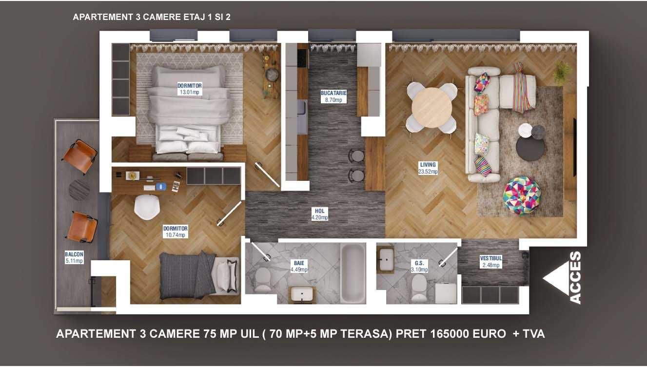 Apartamente 2 si 3 camere Gheorghe Ionescu(Sisesti Baneasa)