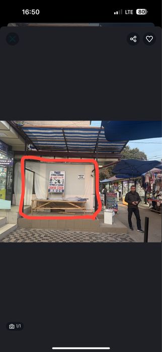 Chirchiq bozorda arendaga joy beriladi dokonning yoni tashqarisi