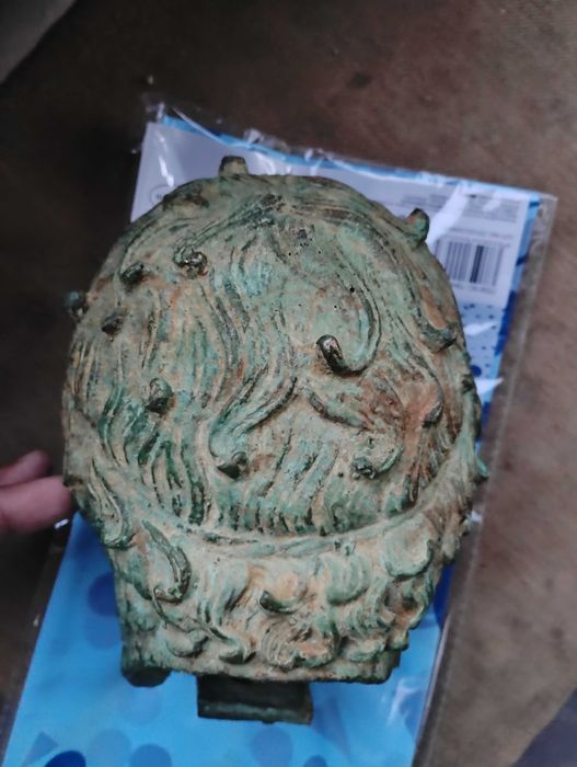 Бронзова Глава на Зевс , реплика, много добро състояние