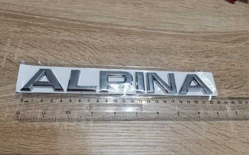 Alpina Алпина сребриста емблема голям размер