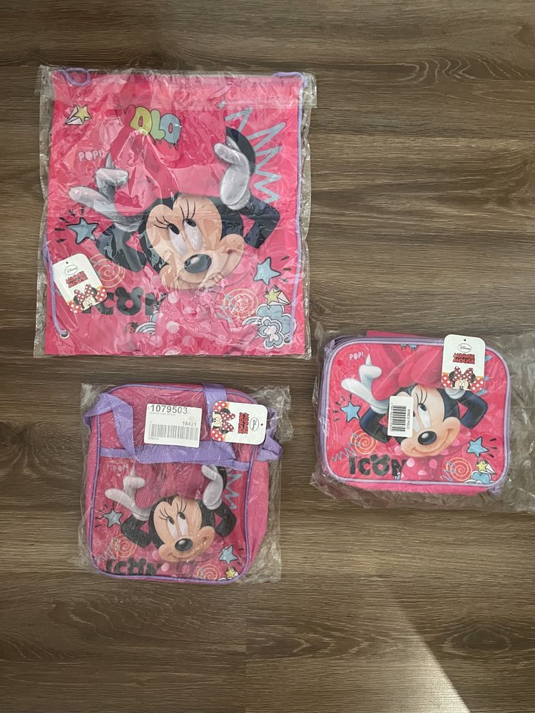 Нови детски раници и чантичка Stitch/Стич, Макуин, Елза и Ана, Мини