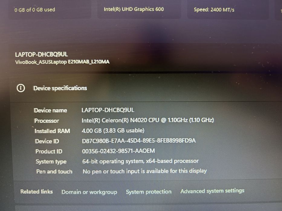 Лаптоп Asus Vivabook