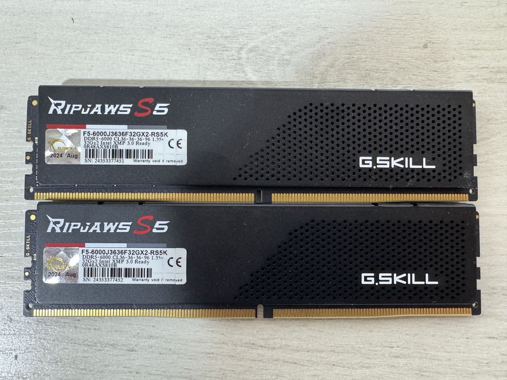 G.Skill Ripjaws S5 2x32GB 6000MHz cl36