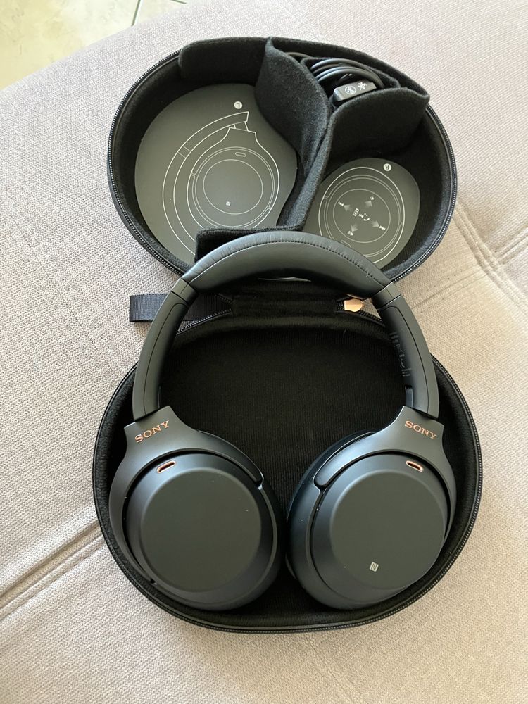 Безжични слушалки Sony WH1000XM3, черни