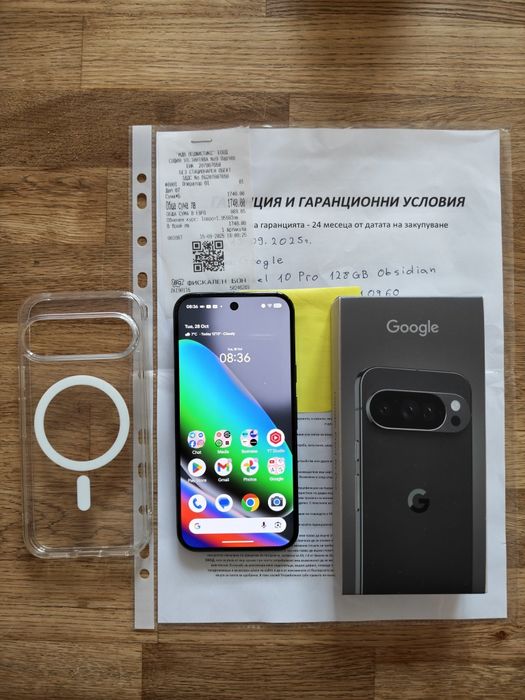 Google Pixel 10 Pro 128GB 16GB RAM Obsidian с Гаранция