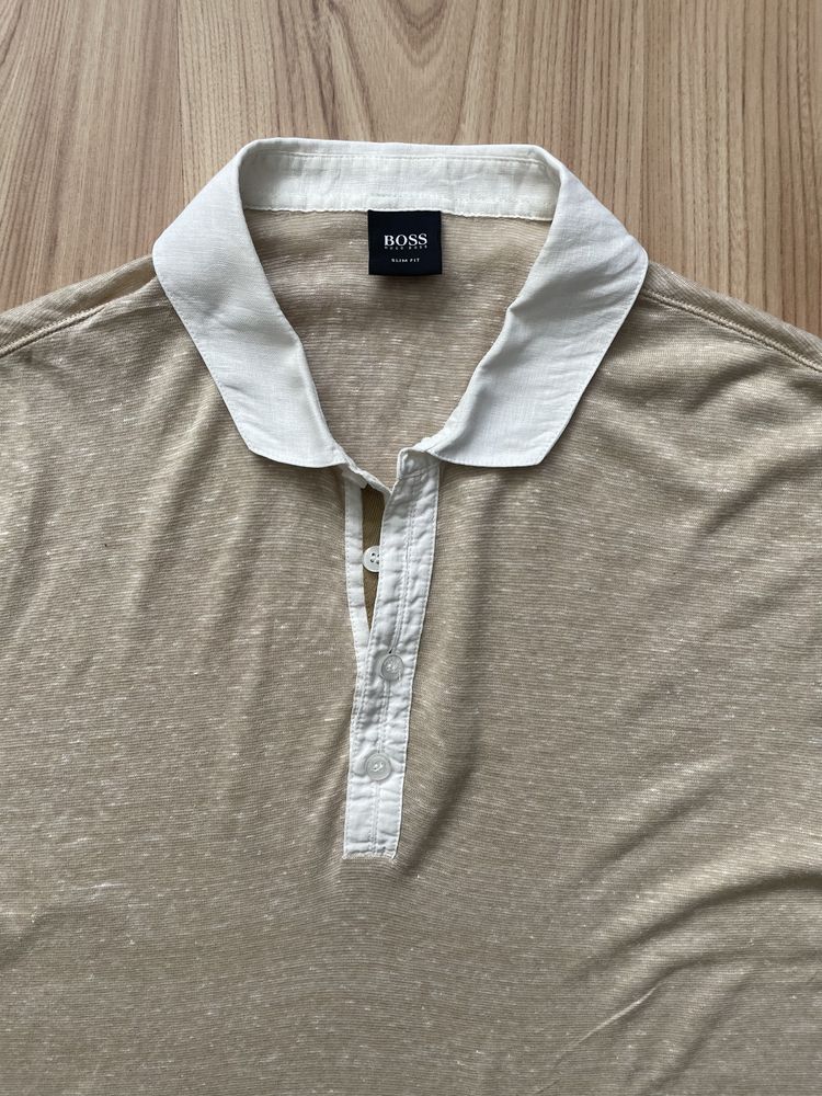 HUGO BOSS/мъжка ленена тениска М/L