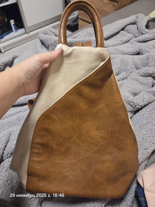 Дамска раница от мека еко кожа