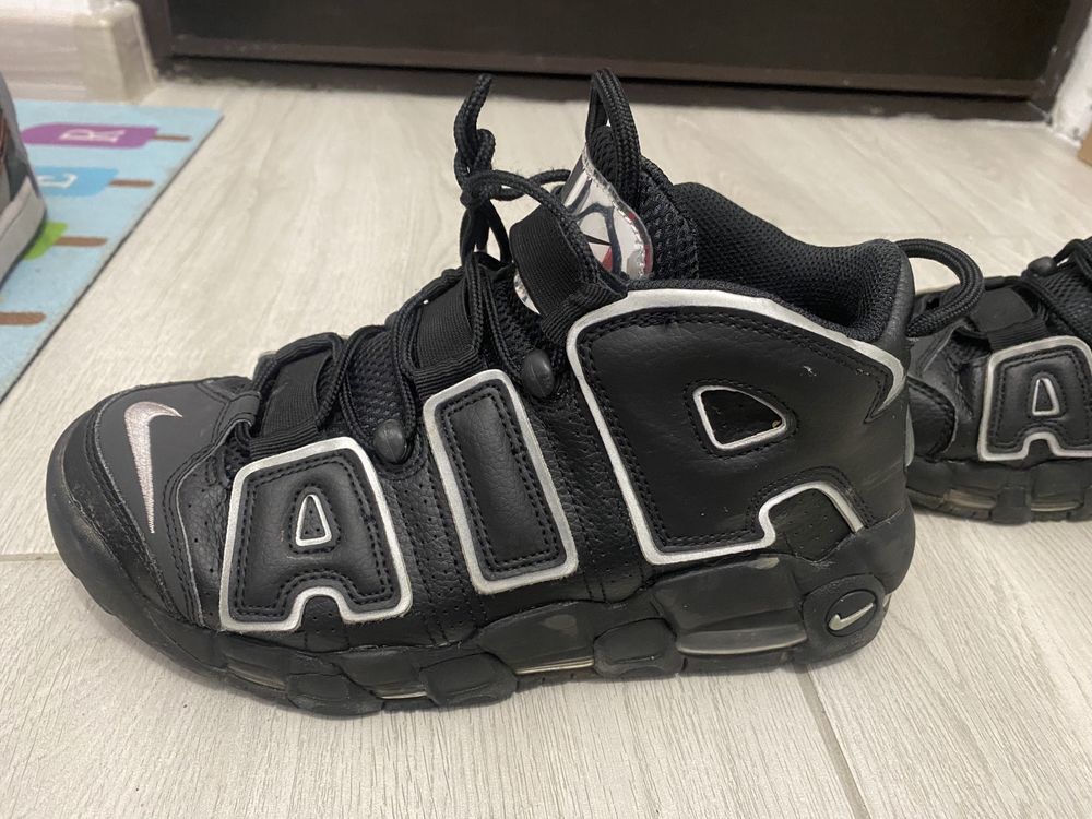 Adidasi Nike More Uptempo Black&White Reflective