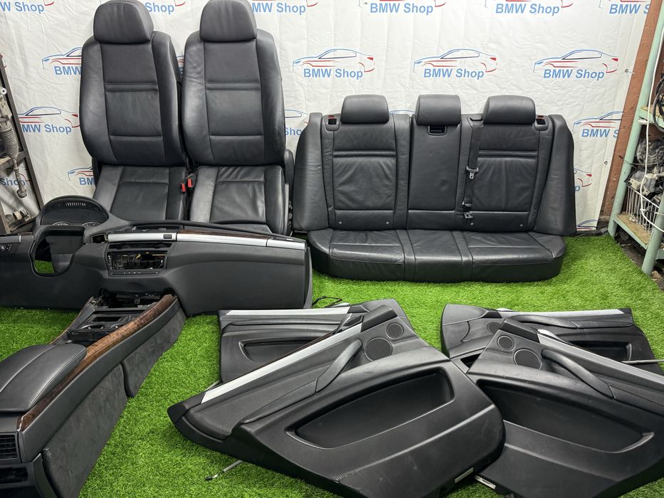 Черный салон от bmw x5 e70 сидения комфорт с ломающейся спинкой х5 е70