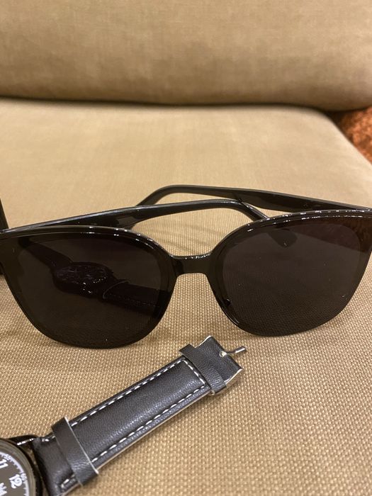 Комплект часовник, очила, портфейл