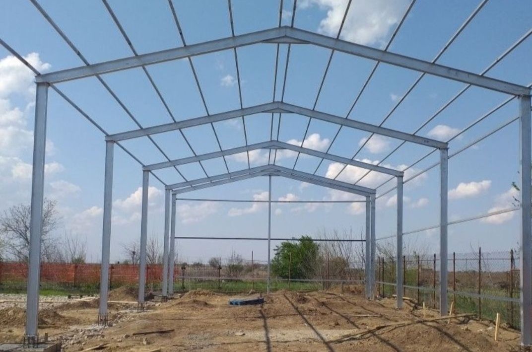 hală metalică 12 m deschidere 70 lungime din profil ipe ne de