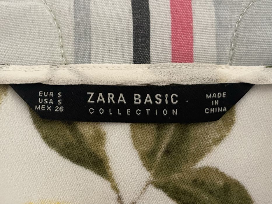 Летен топ ZARA BASIC с лимони – размер S