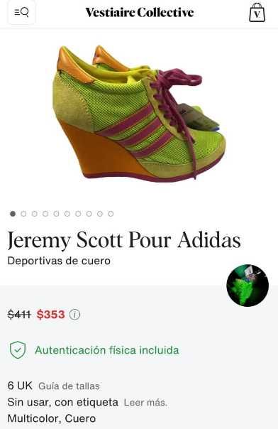 Pantofi din Piele Adidas Arrow Wedge Neocamo Jeremy Scott G96747, 38