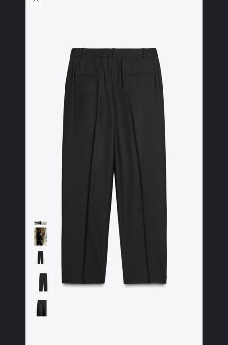 ZARA нов лимитиран черен костюм с вълна