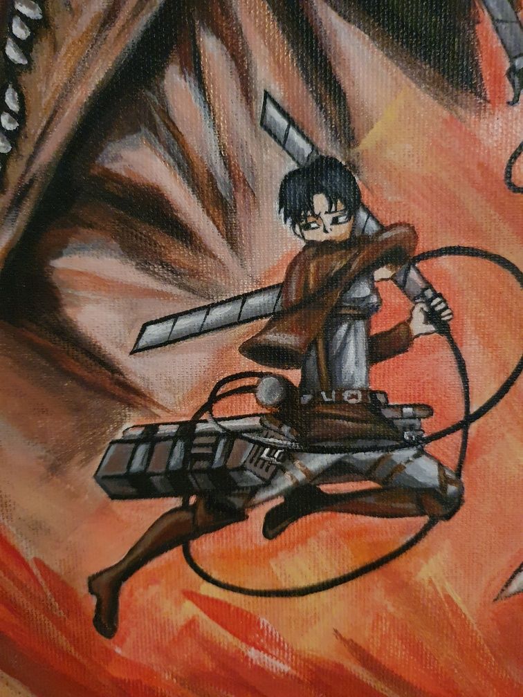 Pictura pe panza (attack on titan)