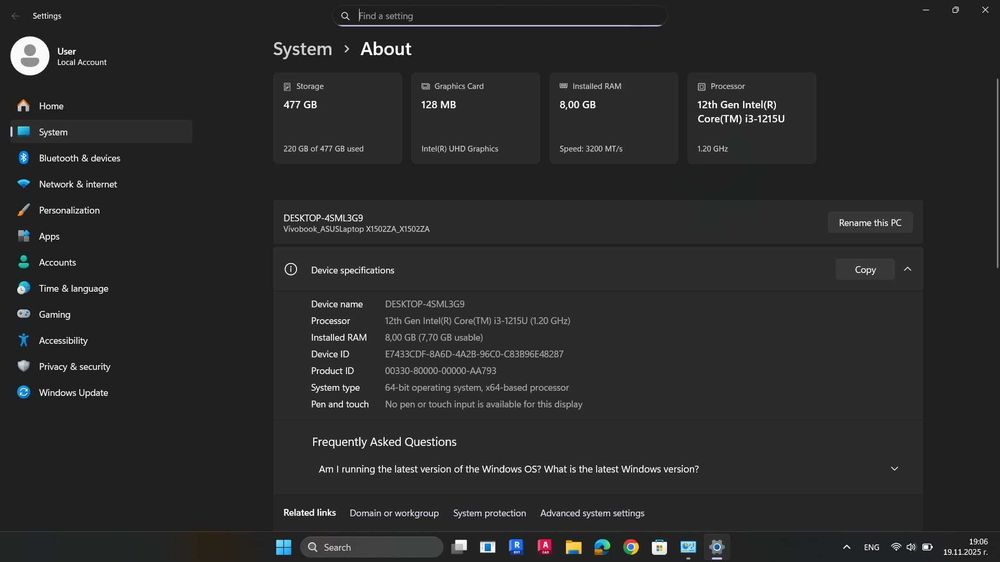 Продавам лаптоп ASUS VIvobook