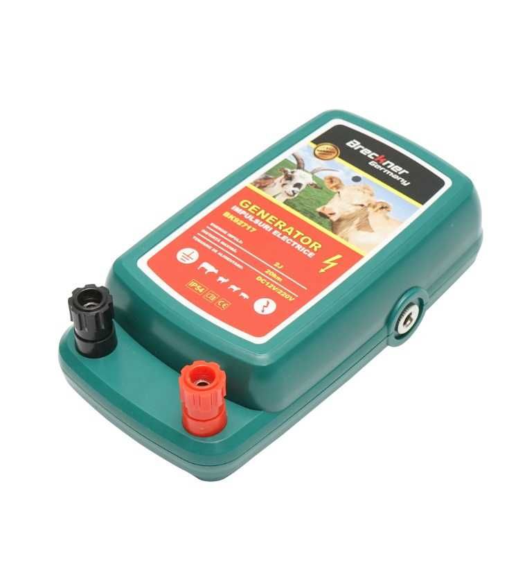 Kit pachet gard electric 2 Joule 12 220V panou solar baterie 7ah 250m