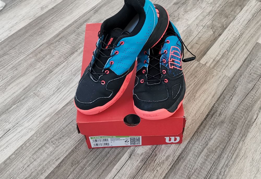 Pantofi tenis camp, marimea 35, Wilson KAOS JUNIOR QL