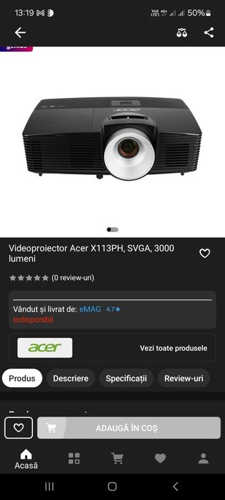 Vând schimb proiector acer 3d
