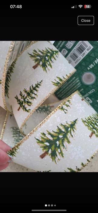 Коледна пандела с метална нишка