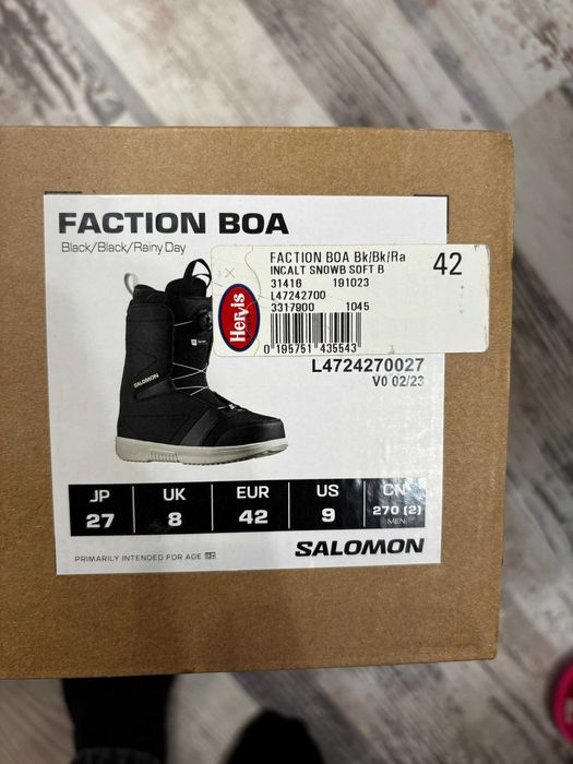 Boots Snowboard Salomon Faction BOA 42