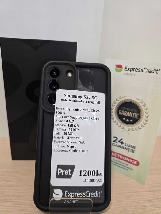Samsung S22 5G (AG27 b.46885) - Garantie 2 ani!