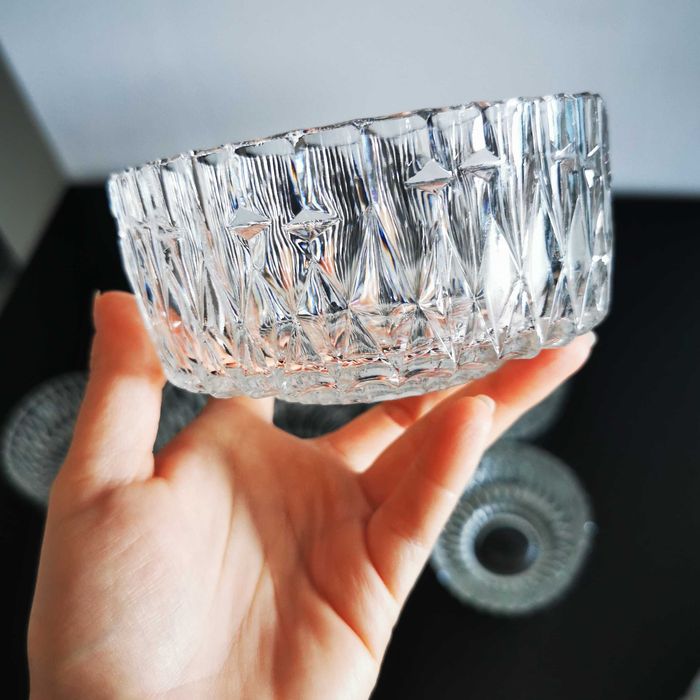 Set 4 + 1 boluri desert cristal Bohemia