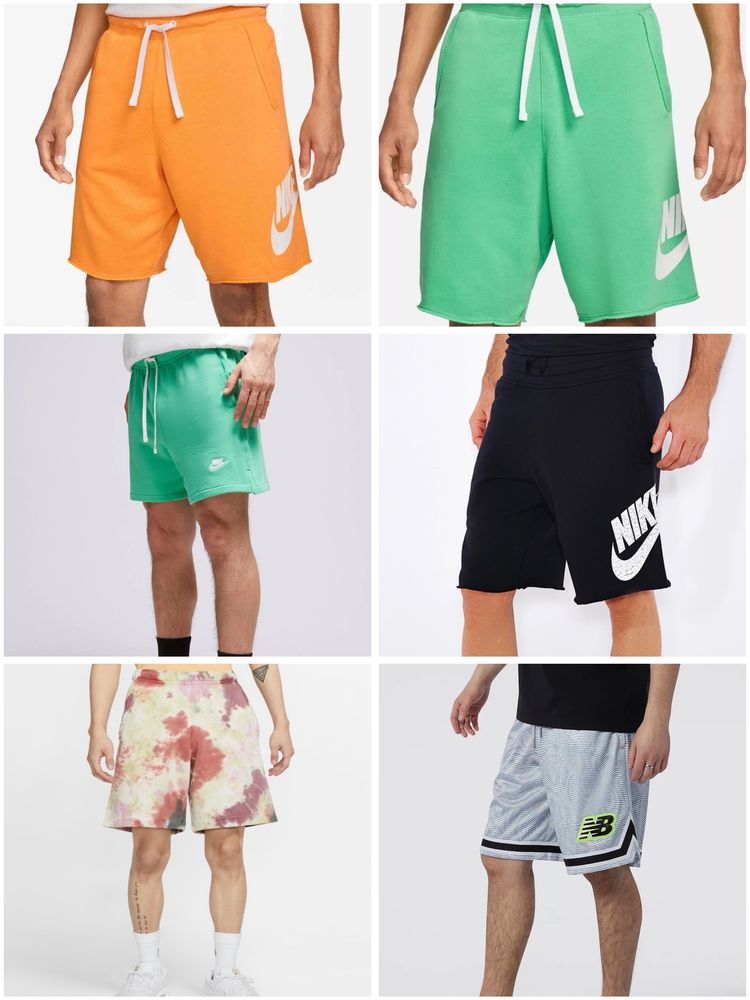 Мъжки къси панталонки Nike и New Balance - различни размери