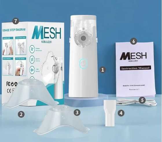 Ингалятор Mesh Nebulizer небулайзер ручной для взрослых и детей