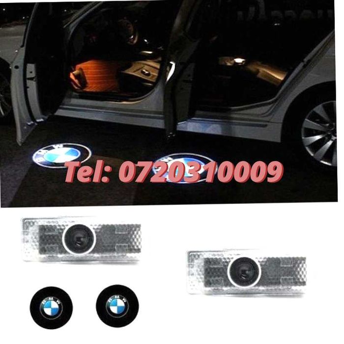 Set 2 Holograme Led Usi Portiera Logo Sigla Bmw E60 E90 F10 320 520 X