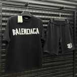 Къс летен екип Balenciaga в бяло и черно