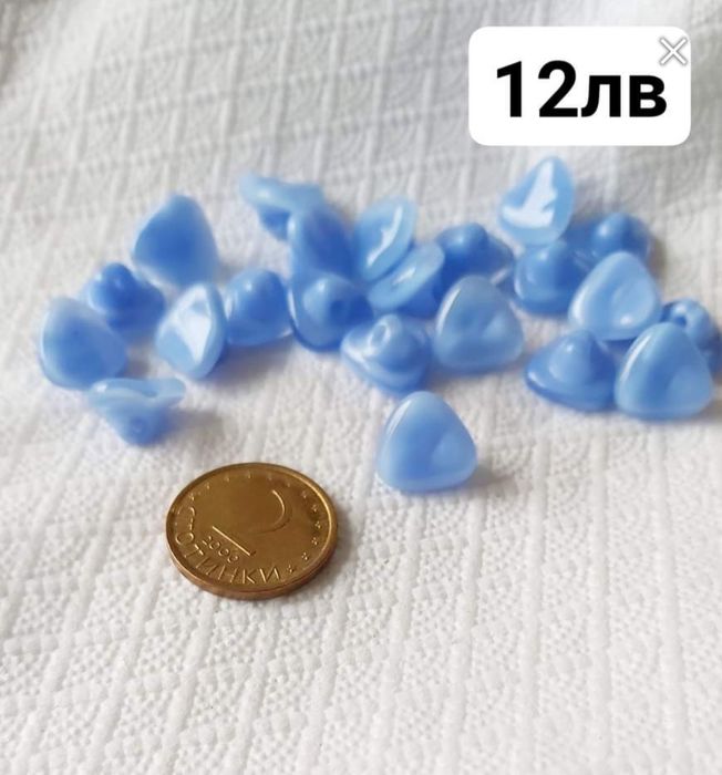 антикварни стъклени копчета  френски