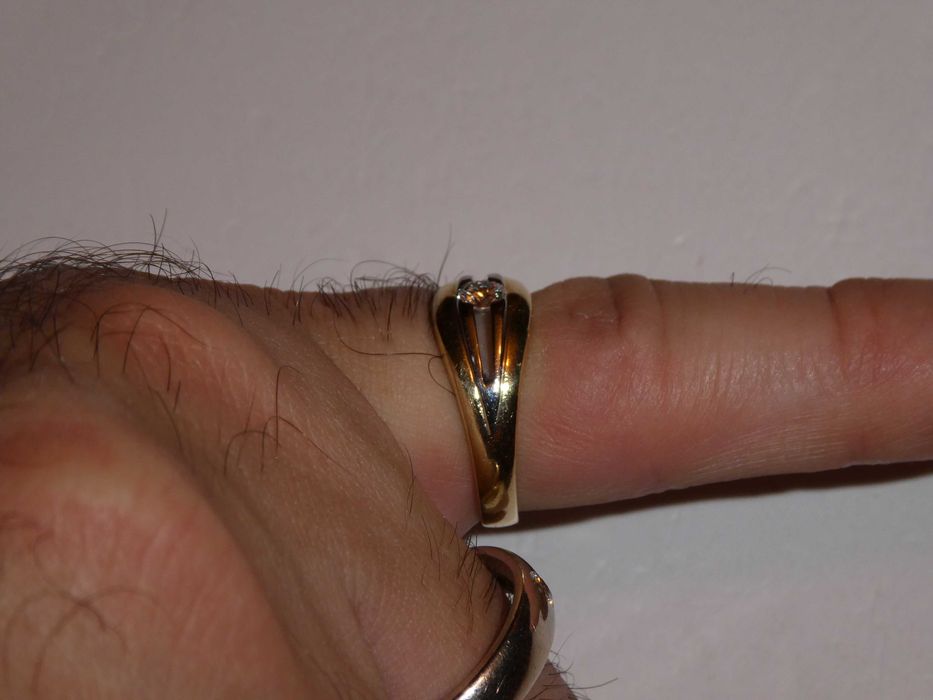 INEL AUR 18K + 1 Diamant = 0.25ct. - Model Deosebit - Vintage - 4.7g !