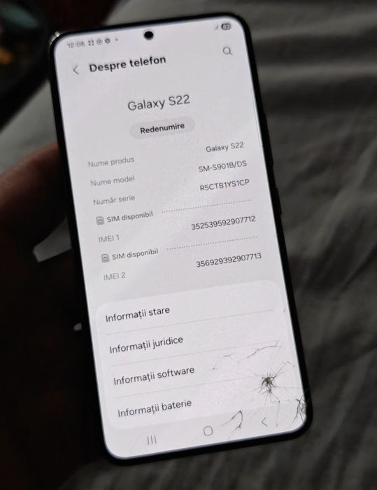 Vând sau Schimb Samsung Galaxy S22 5G Fisurat