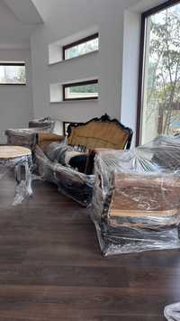 Set mobila lemn vintage baroc stil frantuzesc 8 piese
