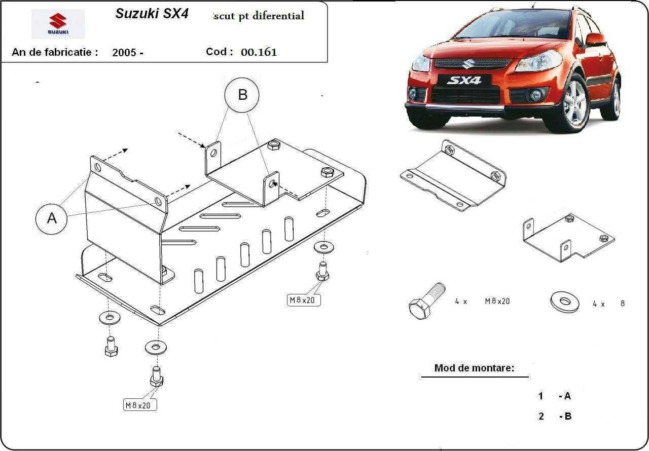 Метална кора под двигател и скорости SUZUKI SX4 /2006-2024/