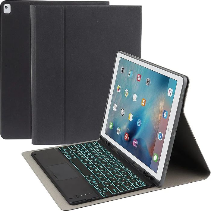 Калъф с Bluetooth Клавиатура и Тъчпад за iPad Pro 12.9 2015/ 2017, RGB