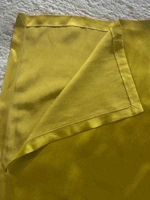 Zara rochie eleganta in/vascoza satinat one shoulder lime verde fistic