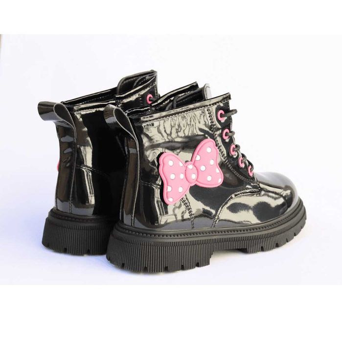 НОВО! Детски зимни лачени боти Black 25-30