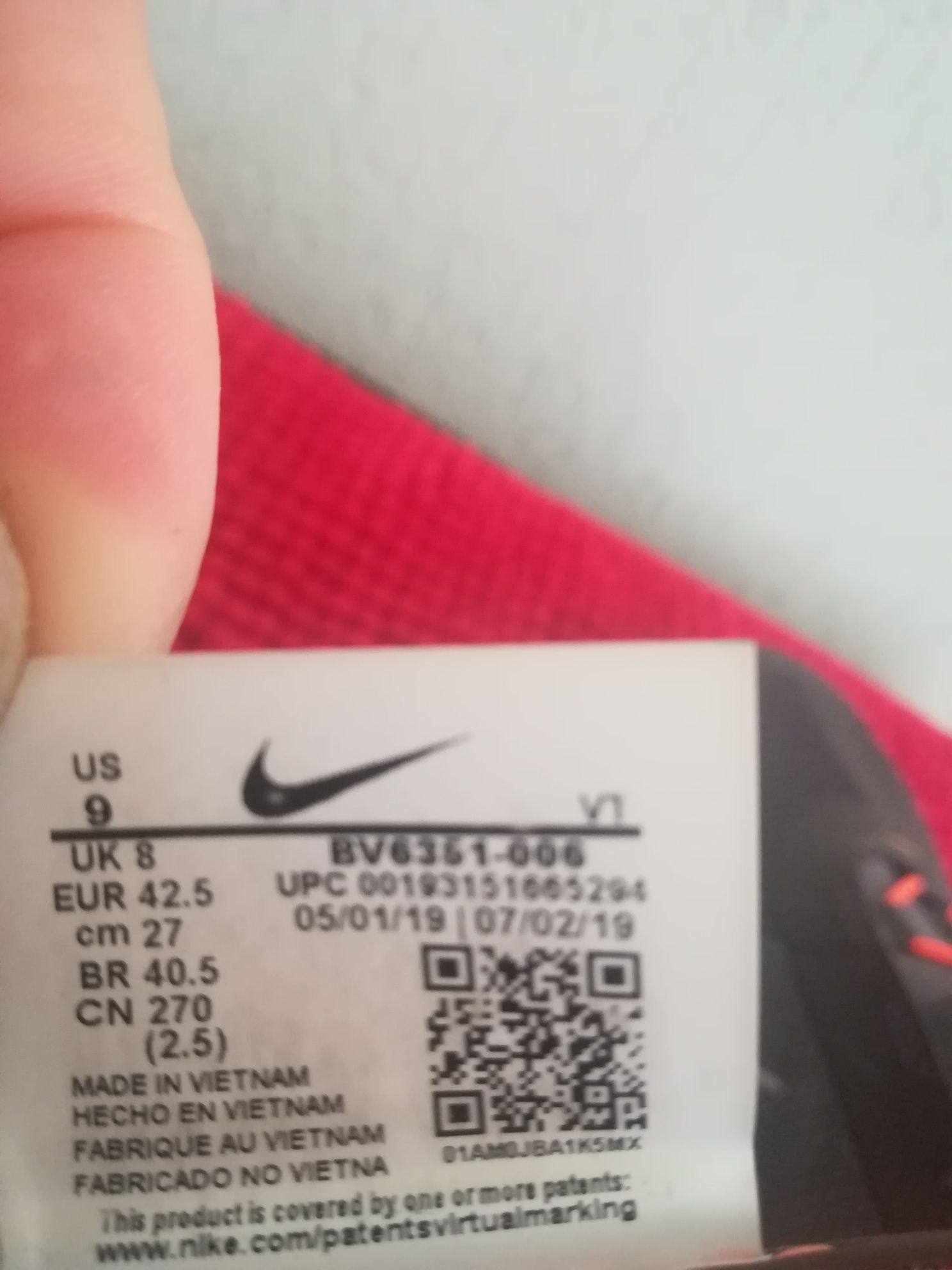 Adidași Nike Vapormax nr 42,5 bărbați