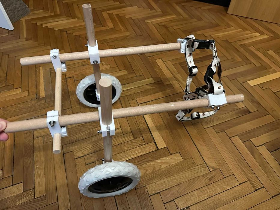 Carucior pentru catei cu dizabilitati