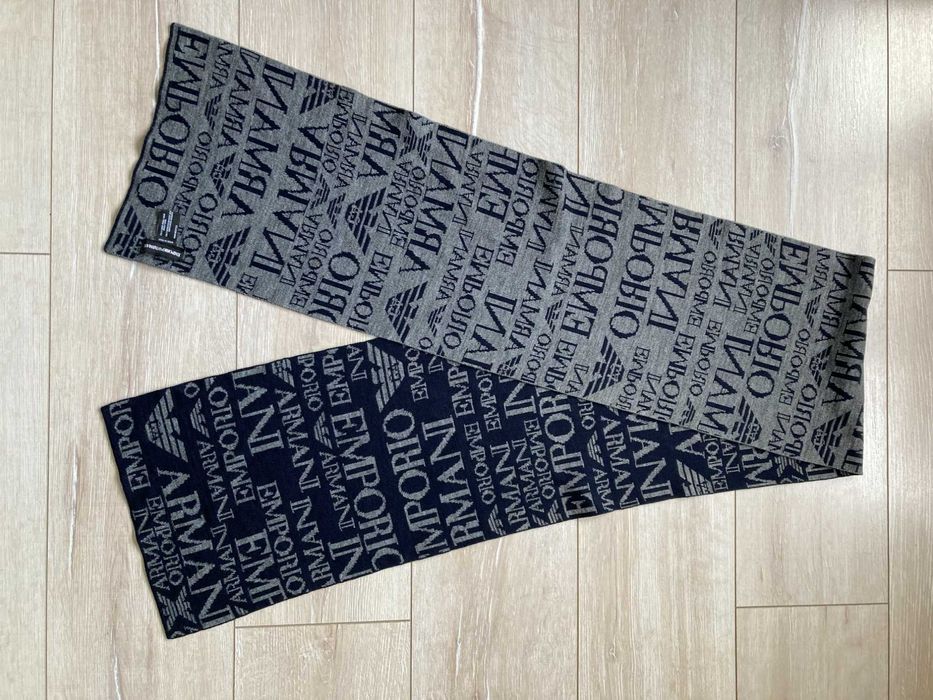 Emporio Armani Емпорио Армани двулицев  елегантен шал вълна и акрил