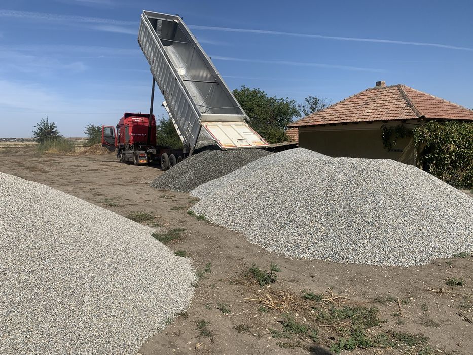 Depozit agregate balastru sort 4-8, 8-16 , nisip tencuiala